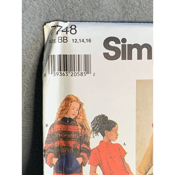 Simplicity Girls Dress Top Skirt Pants Sewing Pattern Sz 12-16 7748 - Uncut - Picture 2 of 4